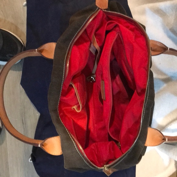 Dooney and Bourke Leathet and Canvas Bucket Bag - Picture 4 of 4